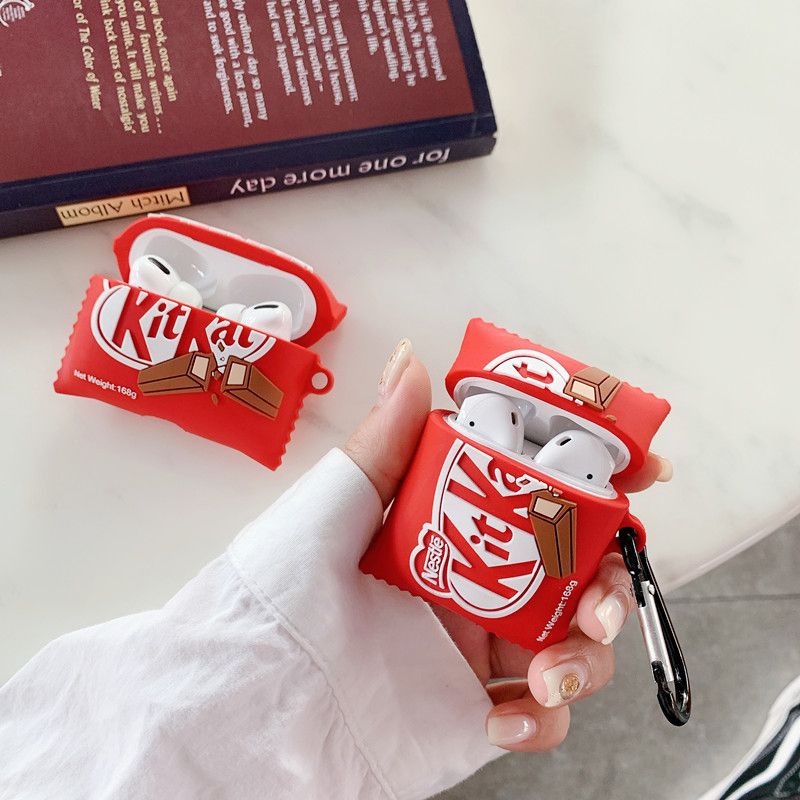 Case airpods 2 3 PRO Kitkat - Ốp airpods i12 hàng mới đẹp Double B Store 1108CAKK