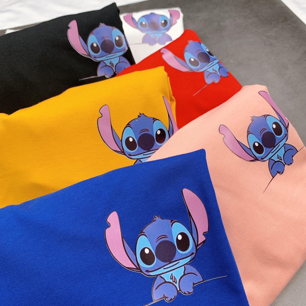 - Áo thun tay ngắn Be Yourself unisex size M L - STITCH NHỎ NGAY GÓC