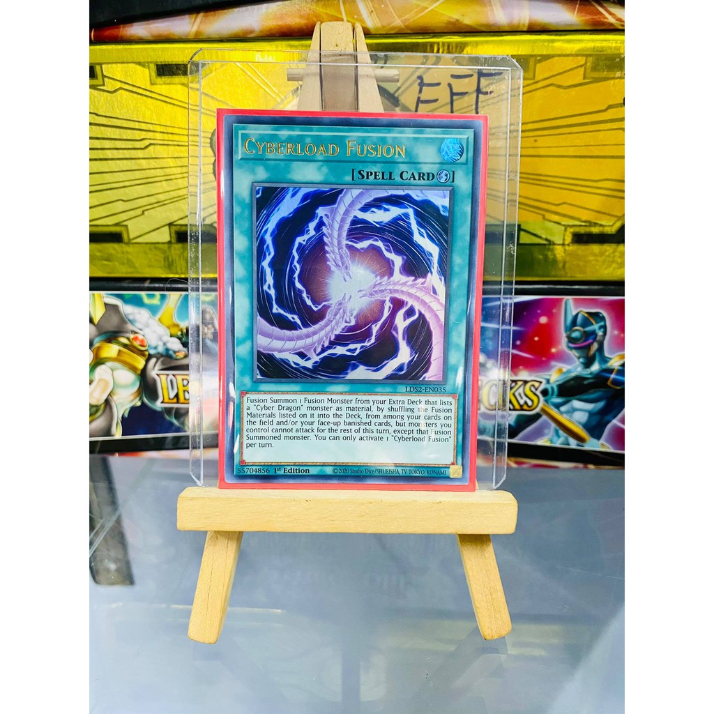 [ Dưa Hấu Yugioh ] Lá bài thẻ bài Cyberload Fusion - Ultra Rare - Tặng bọc bài nhựa bảo quản
