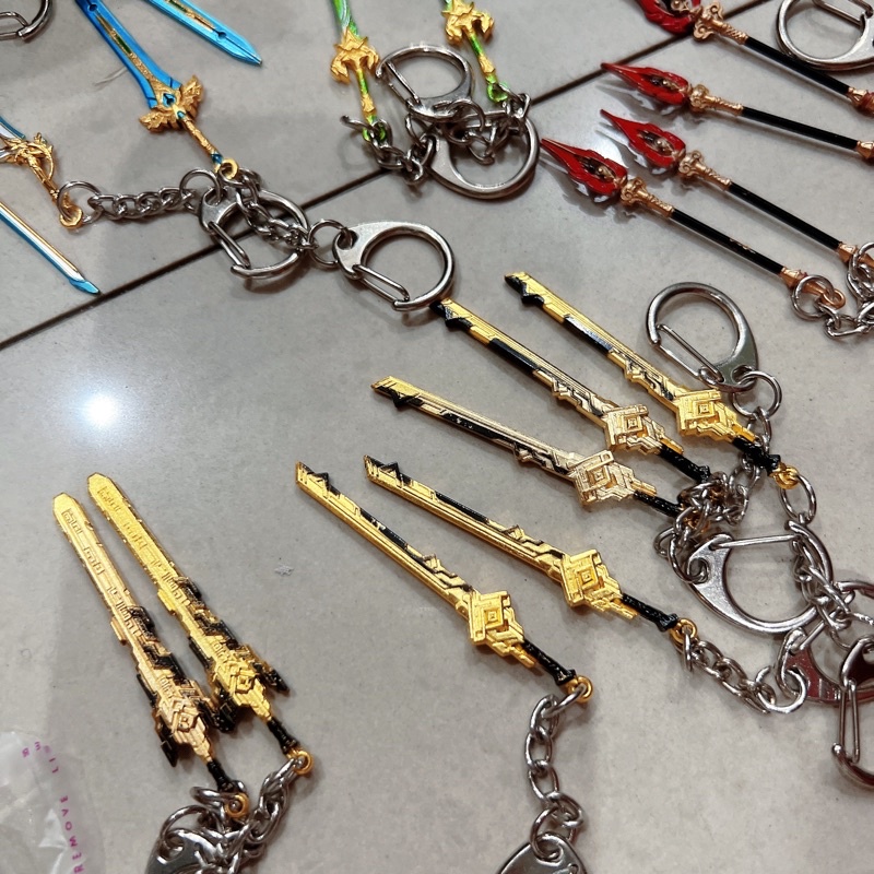 Móc khoá mini kim loại trò chơi Genshin impact