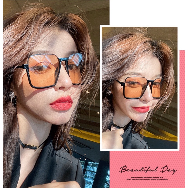 Kính mát gọng vuông cỡ lớn thời trang cho nam/ nữ