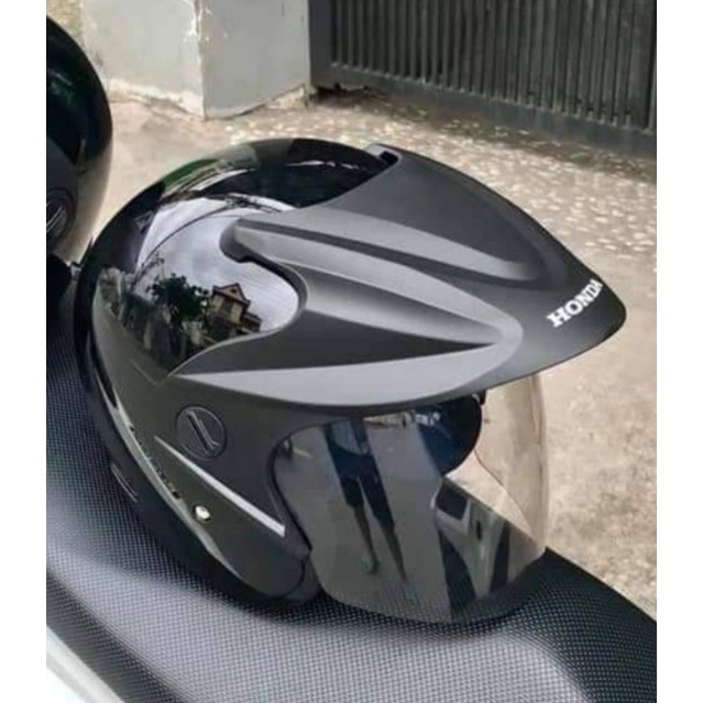 Mũ bảo hiểm xe máy Honda -HMJ 3/4 có kính + chắn gió (L/XL)