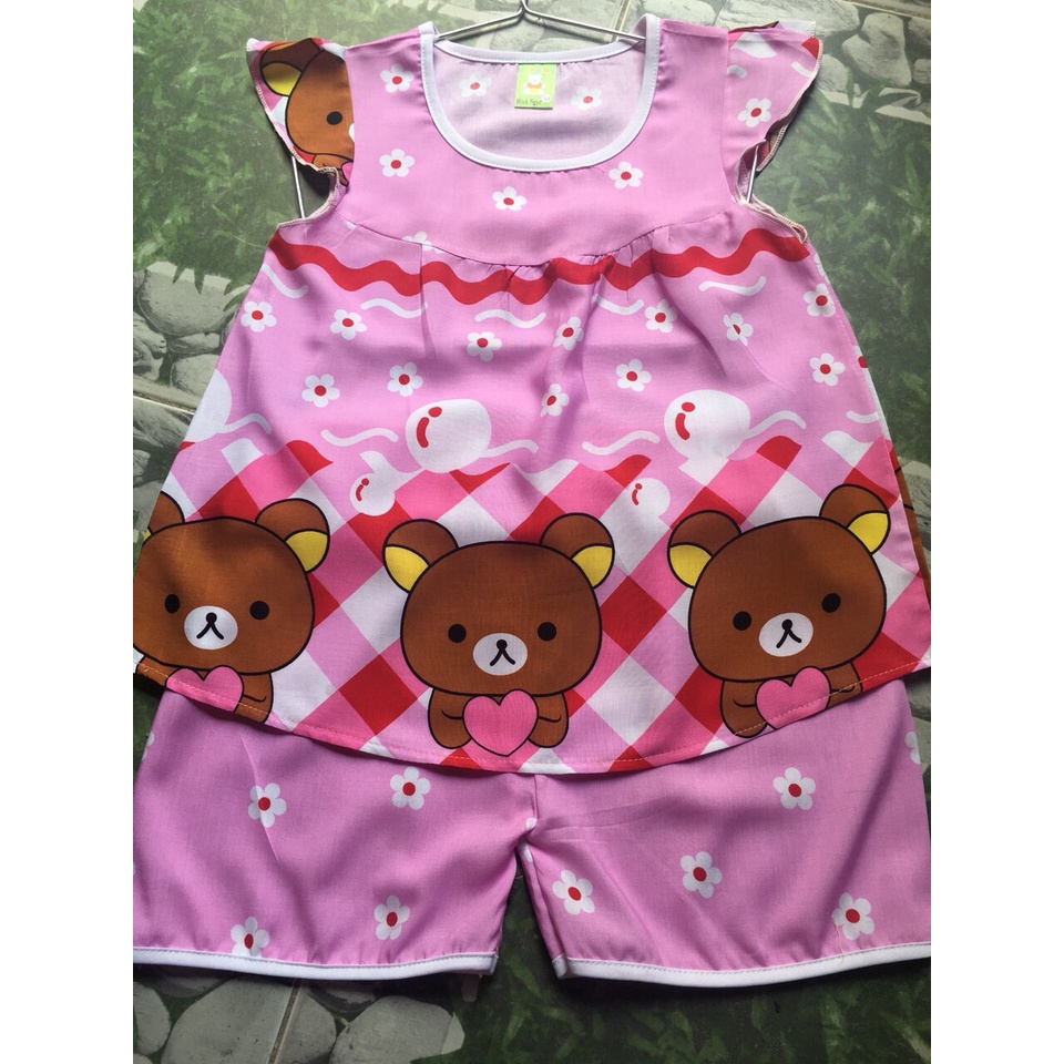 Bộ tole lanh bé gái ngắn 111