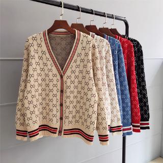 Áo khoác cardigan dệt kim tay dài phong cách Hàn Quốc
