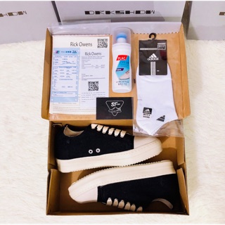 [ Thanh Lý Xả Kho] Giầy Rick Owens Cổ Thấp Tặng Đôi Tất Thẻ Thao Cao Cấp Trị Giá 30k