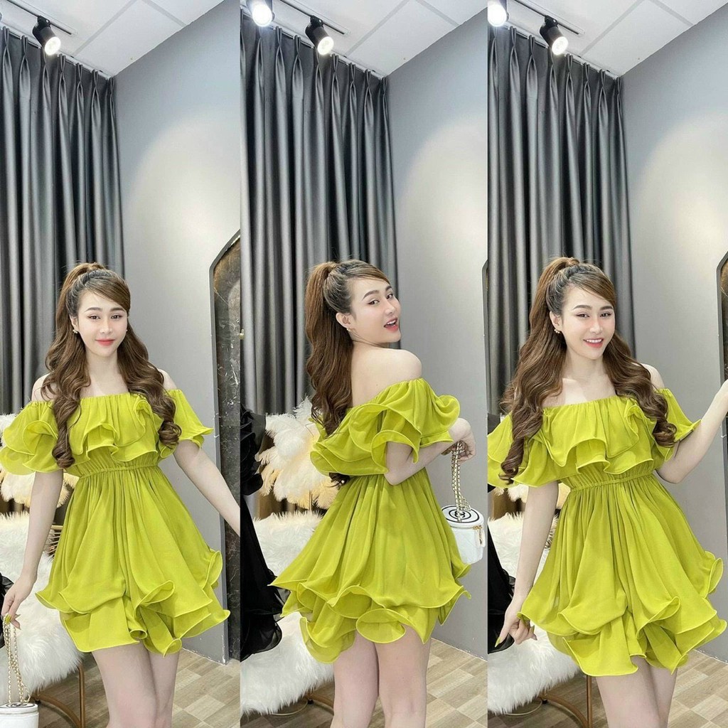 Jum ống đùi phối bèo tầng chất voan mềm mịm + clip ảnh thật