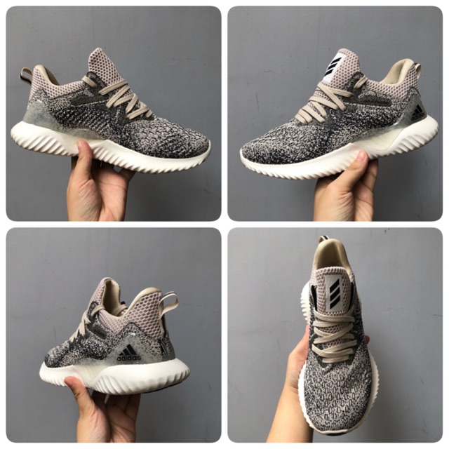 Freeship Giầy alpha bounce xám xước lông chuột cao cấp fullbox