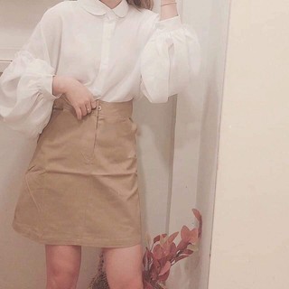 [Giá gốc tận xưởng] áo sơ mi tay bồng cổ sen