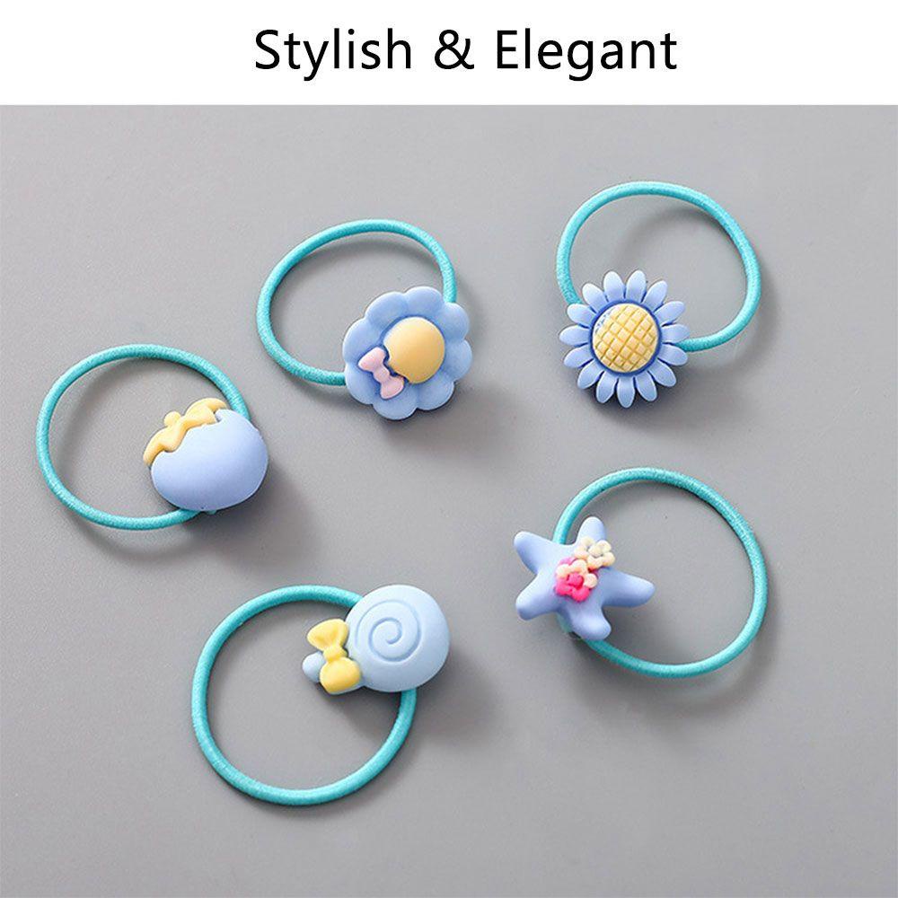 SUMU Dây Cột Tóc Co Giãn Hình Hoạt Hình Dễ Thương