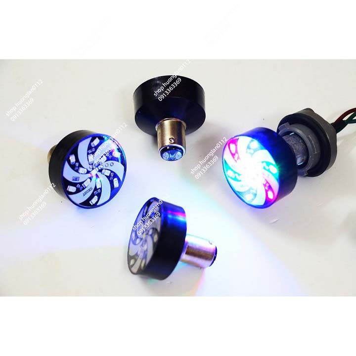 Đèn led hậu xe máy nháy hình cánh quạt F1 chân 1157 giá 1 cái