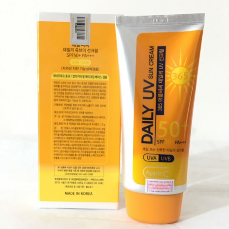 Kem chống nắng AppleCC Daily UV Sun Cream SPF50+ PA+++ 50g