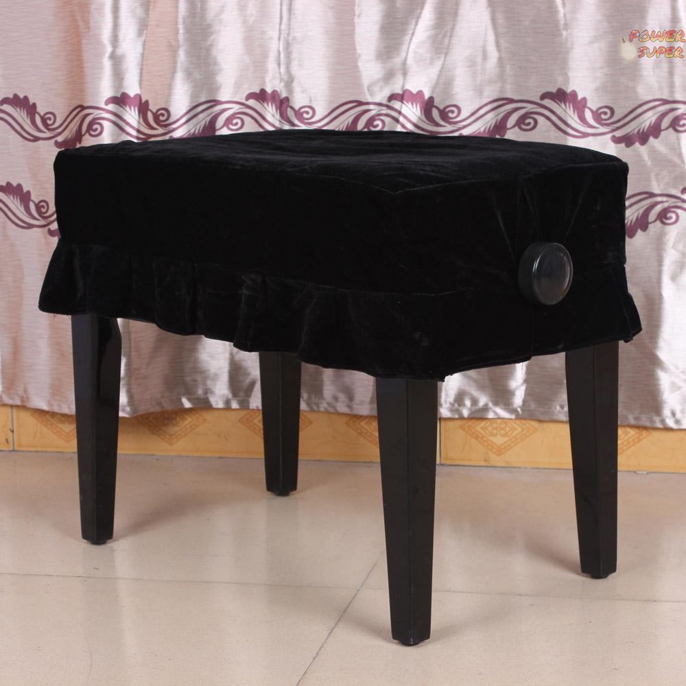 PSUPER Piano Stool Chair Cover Pleuche Decorated with Macrame 55 * 35cm for Piano Single Chair Universal Beautiful