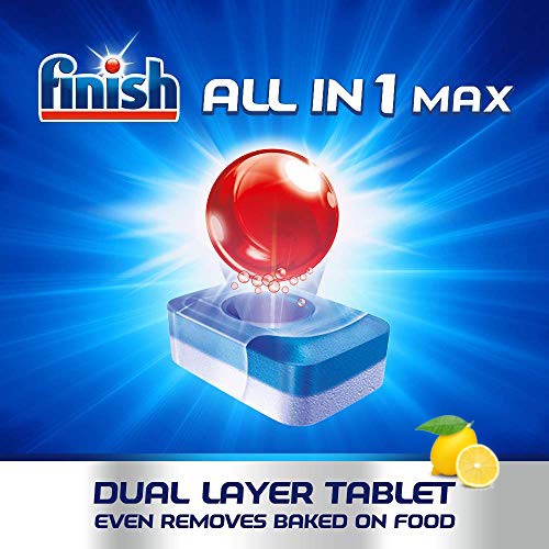 Viên rửa chén bát Finish All In 1 Max - Hương chanh