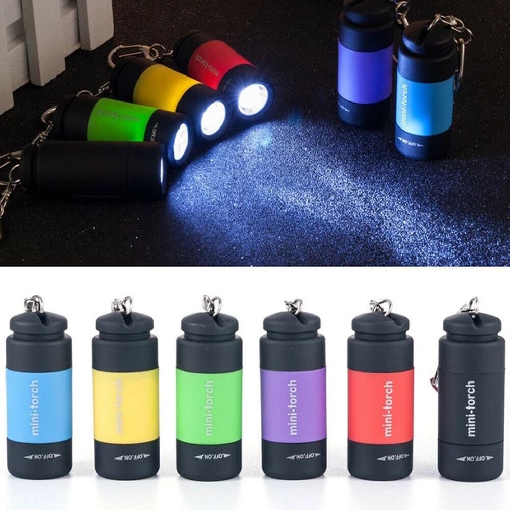Móc khóa đèn pin led mini USB VANES1 chống nước có thể sạc lại tiện lợi