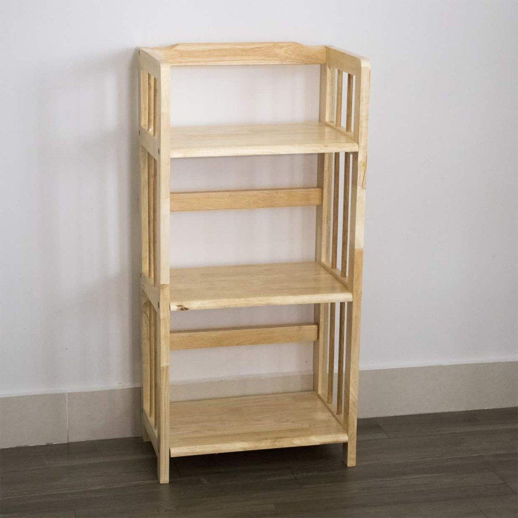 Kệ Sách 3 Tầng Rộng 40cm Sea Decor Gỗ Cao Su Chống Mọt Hiệu Quả