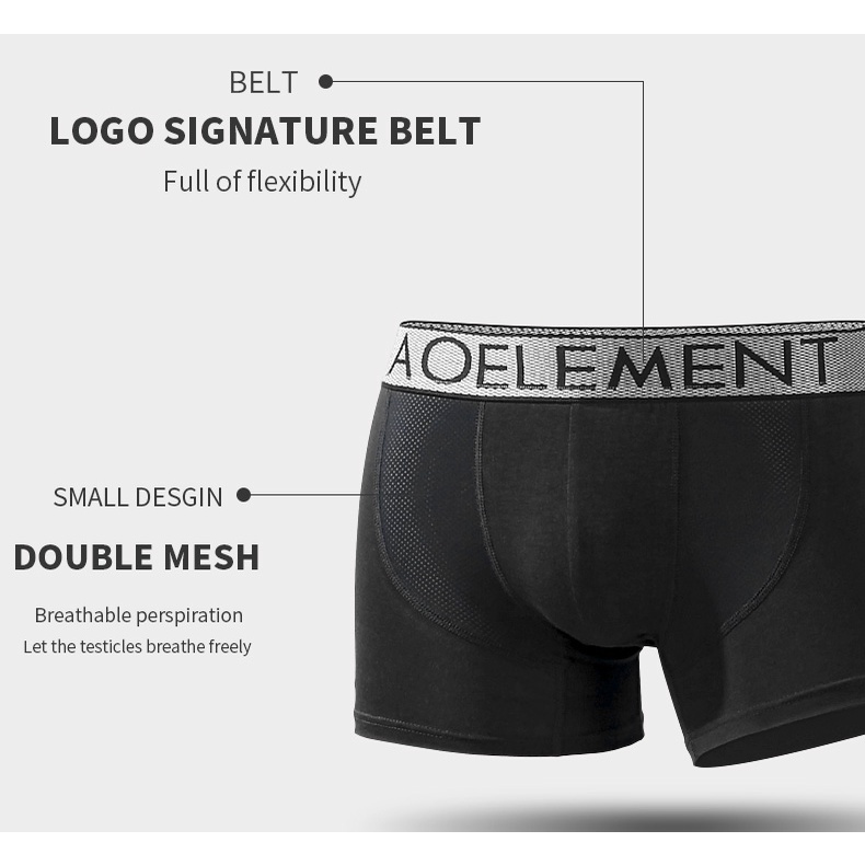 Quần Lót Boxer Vải Lụa Lạnh Mỏng Phối Lưới Thoáng Khí Thời Trang Thể Thao Nam 171