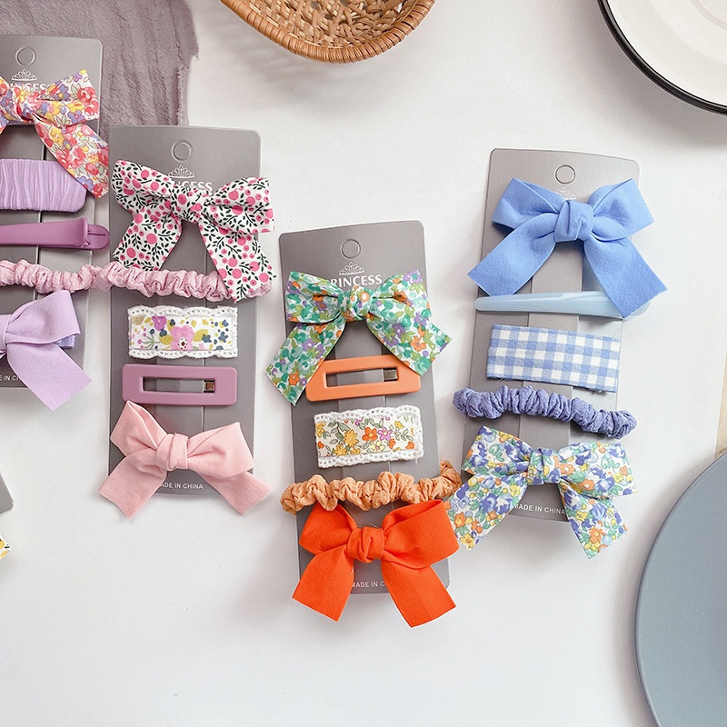 Set Kẹp Tóc Hình Nơ Cho Bé Gái