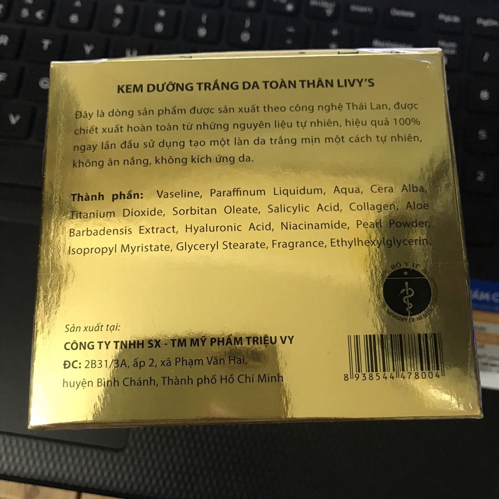 [Chính hãng] Kem body Livy's vàng 250gr
