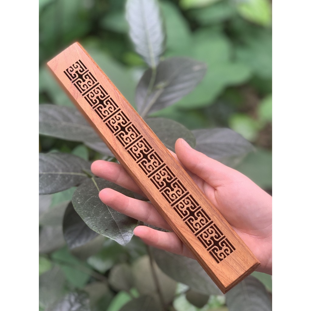 Khay gỗ đốt trầm hương không tăm - gỗ hương