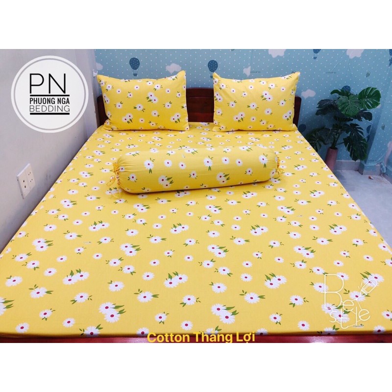 Bộ Ga+Áo Gối 100% Cotton Thắng Lợi(4 món) đủ kích thước(Ib chọn mẫu)