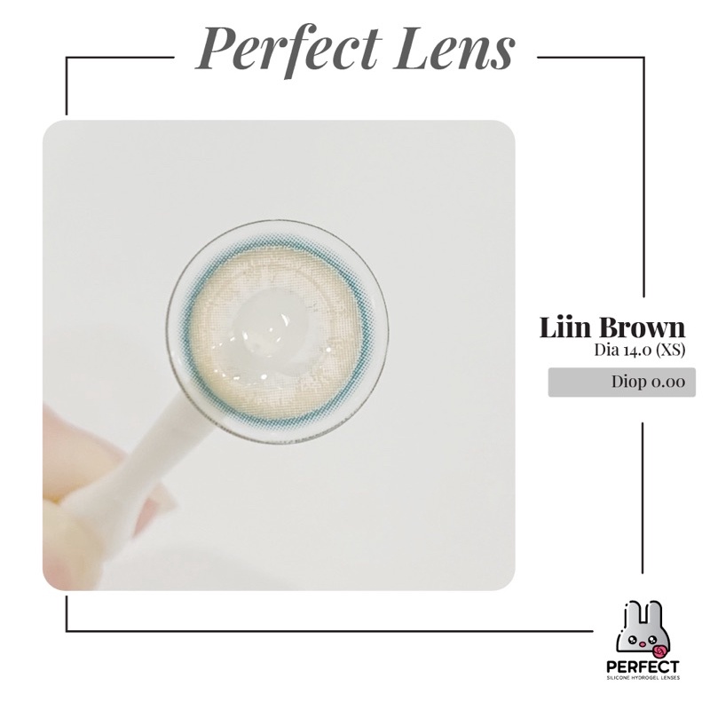 (GIÁ 1 ĐÔI) 14.0 (KHÔNG ĐỘ) Lens Liin Brown - Kính Áp Tròng