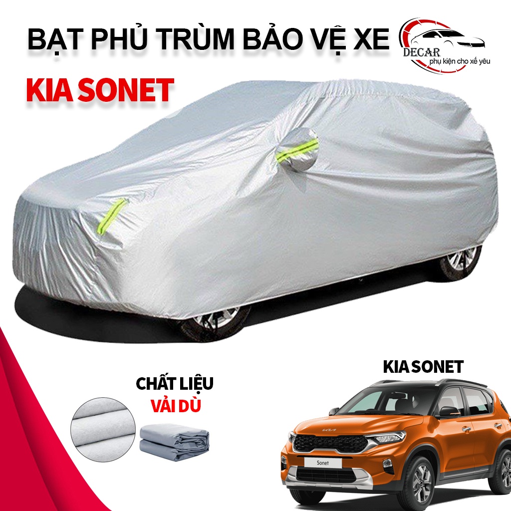 [KIA SONET] Bạt vải dù oxford bảo vệ xe ô tô, áo trùm oto chống nắng nóng, mưa cho xe Kia Sonet