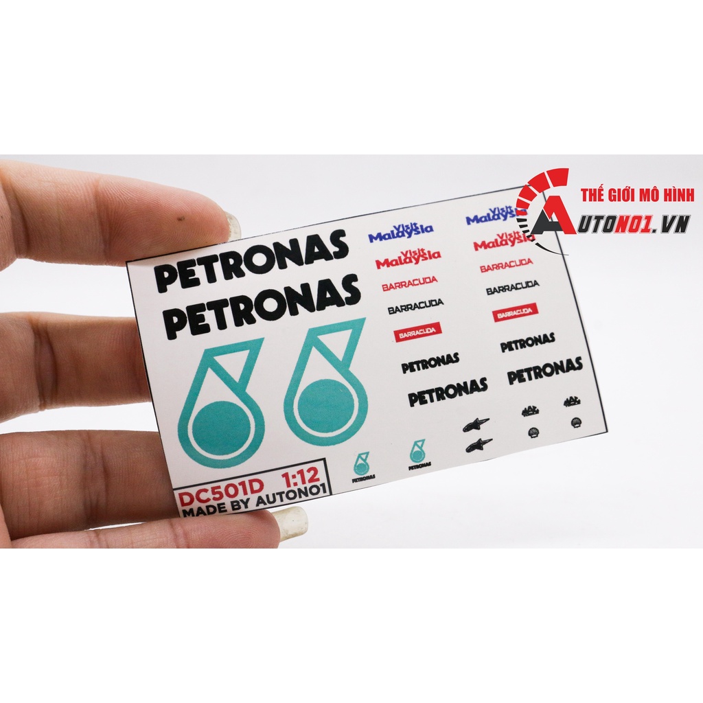 DECAL NƯỚC HÃNG GULF - REPSOL - LIBERTY WALK - PETRONAS -  MARTINI- HP4 RACE - HÀM CÁ MẬP AGV - CSGT - CSCĐ 1:12 DC501