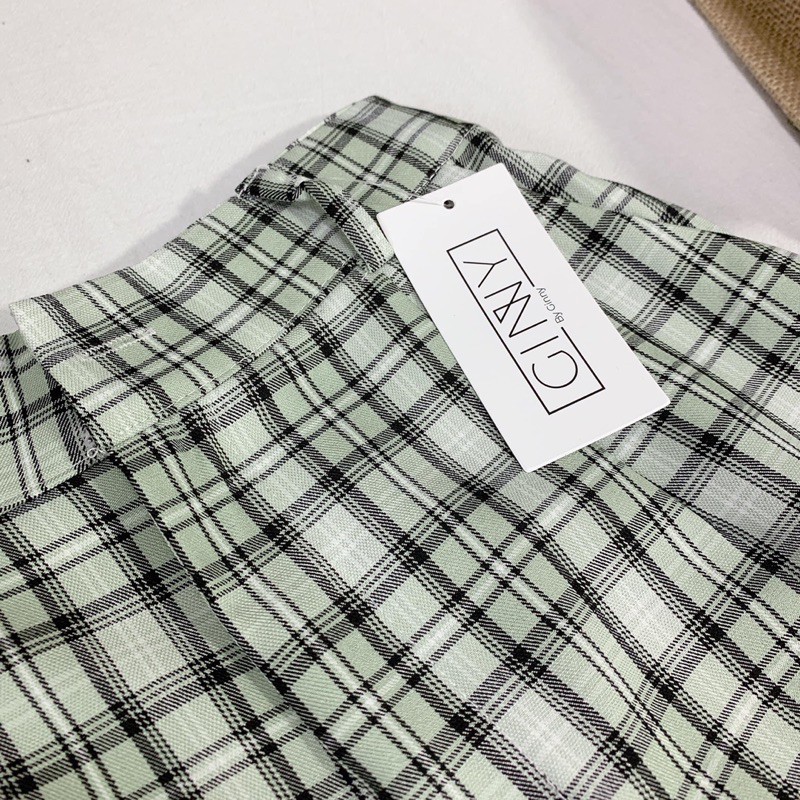 Quần Kẻ Caro Dáng Rộng Lưng Cao ULZZANG | Phong Cách Hàn Quốc | Kèm Ảnh Thật | BigBuy360 - bigbuy360.vn