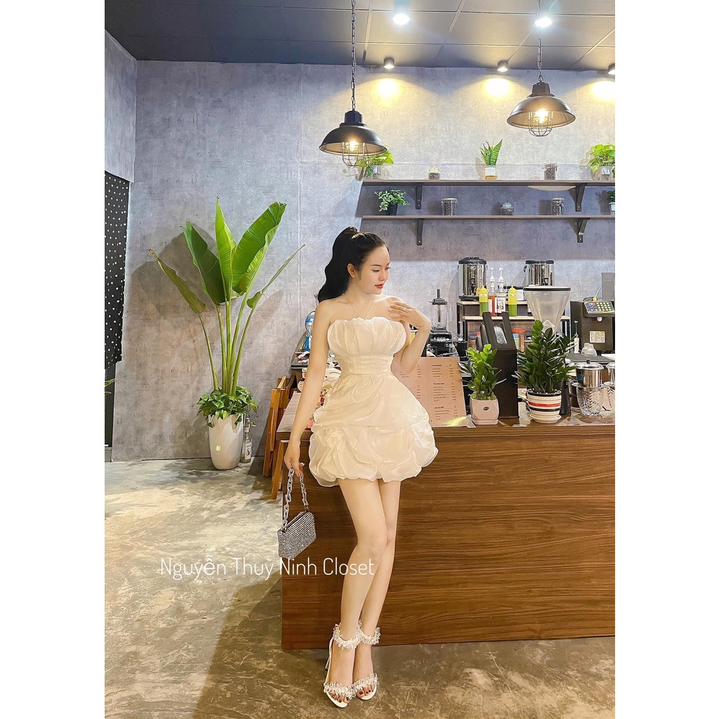 ĐẦM ỐNG BÈO NGỰC DÁNG BÍ CHẤT TƠ ÁNH NHŨ OGANZA MS87