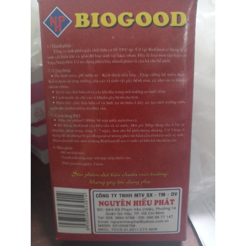 Biogood gói 300 gram men chống tắc nghẽn hầm
