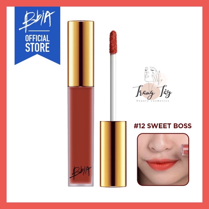 Son kem lì bbia last velvet lip tint ver 3 màu 12- cam cháy