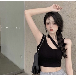 Áo ba lỗ nữ croptop đay đan chéo