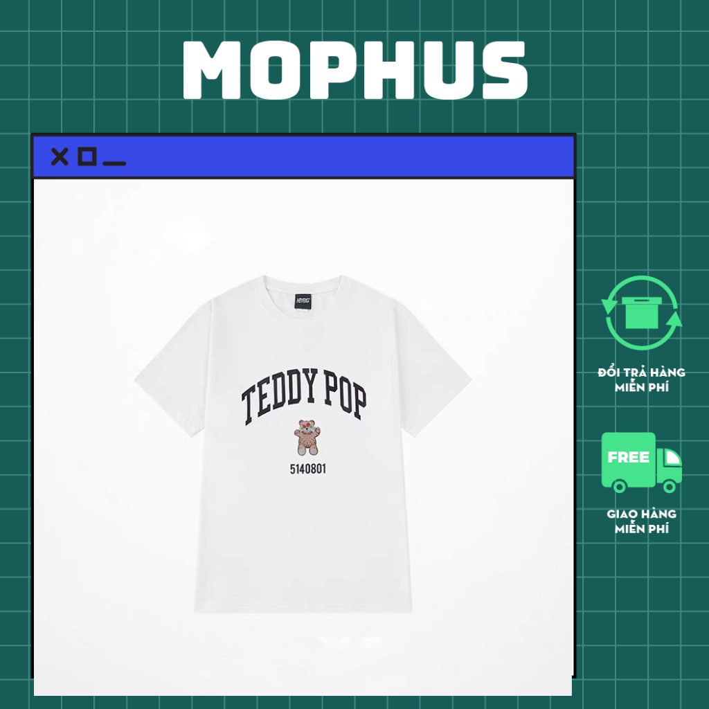 Áo thun unisex, áo phông nữ nam tay lỡ form rộng Teddy Pop chất cotton 4 chiều Mophus MT009 | BigBuy360 - bigbuy360.vn