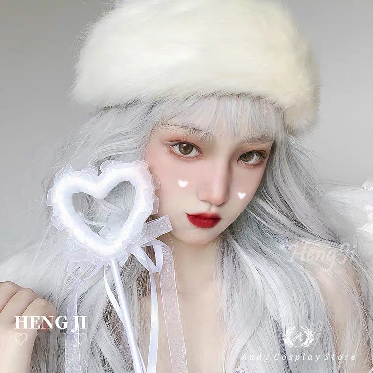 Tóc giả/ Wig teen trắng bạc Angel Bunny Hengji