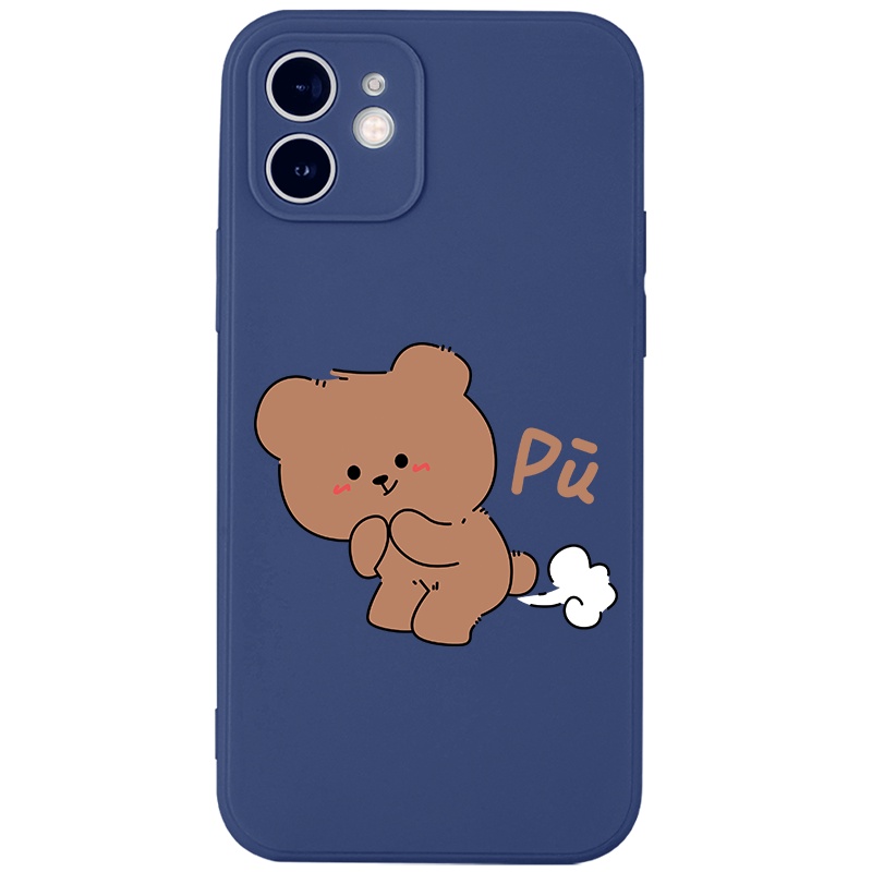 Ốp lưng JURSUE mềm hoạt hình cặp đôi dễ thương đẹp cho iPhone 13 12 11 Pro Max SE 2020 X XR XS ip 8 7 6 6S Plus kute Y34