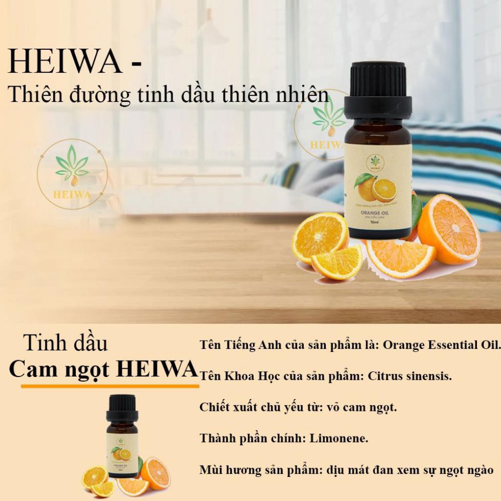 [NGUYÊN CHẤT 100%]Tinh dầu Cam Ngọt 50ML thương hiệu HEIWA có giấy kiểm định sản phẩm -HN