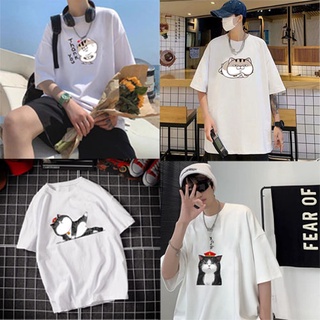 Áo thun nam nữ, 🚚 FREESHIP 🚚Áo phông nam nữ unisex, in hình mèo siêu cute chất liệu cotton thoáng mát, sản ph