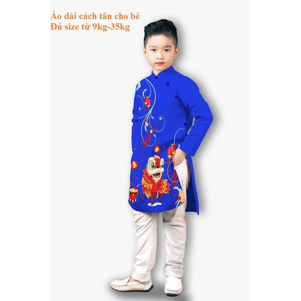Áo dài cách tân cho bé gái kèm chân váy và mấn