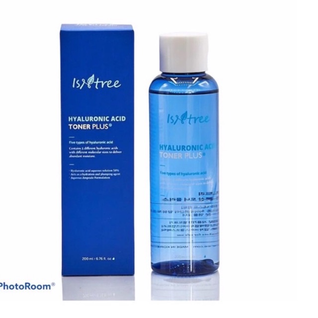 Toner dưỡng ẩm ISNTREE HYALURONIC ACID TONER PLUS 200ml