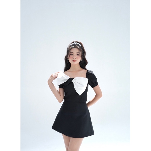 Set áo nơ lệch cách điệu Ella Set