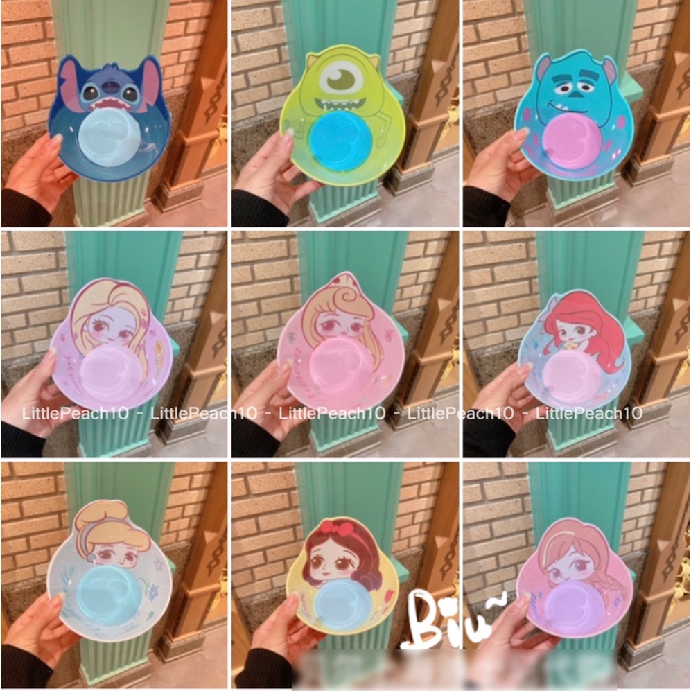 Chén tô ăn dặm Disney cho bé melamine cao cấp Elsa Frozen Minnie Mickey Car Princess Donald 3D