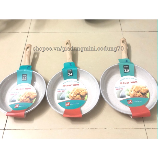 Chảo Vân Đá Chống Dính Đáy Từ Cao Cấp Magic Mom Siêu Bền Đẹp