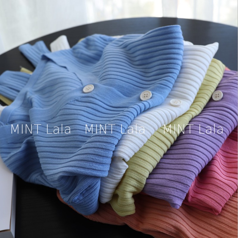 Áo Khoác Len Mỏng 4 Cúc Cổ V Hàng Quảng Châu Giá Rẻ