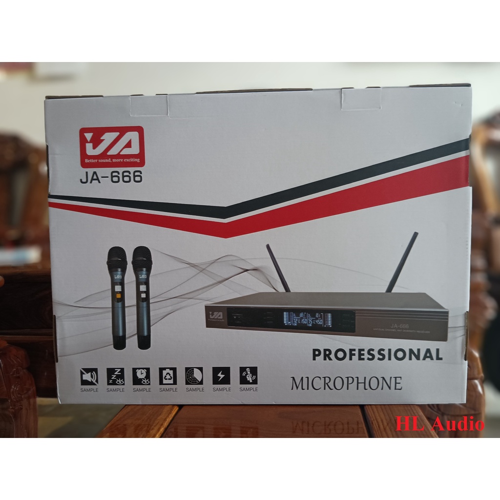 Micro Không Dây JA U-666 - Mic nhẹ Ca hay Chống hú