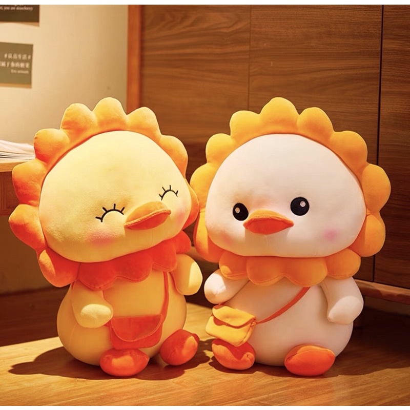 Gấu bông vịt hoa mặt trời siêu cute và đáng yêu
