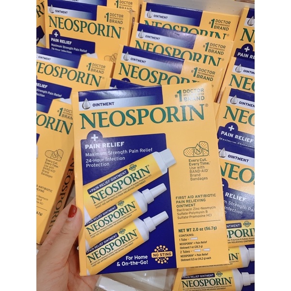 [Hàng Air - đủ Bill] Neosporin Original Ointment – kem mỡ hỗ trợ làm lành vết thương Hộp 56.7g