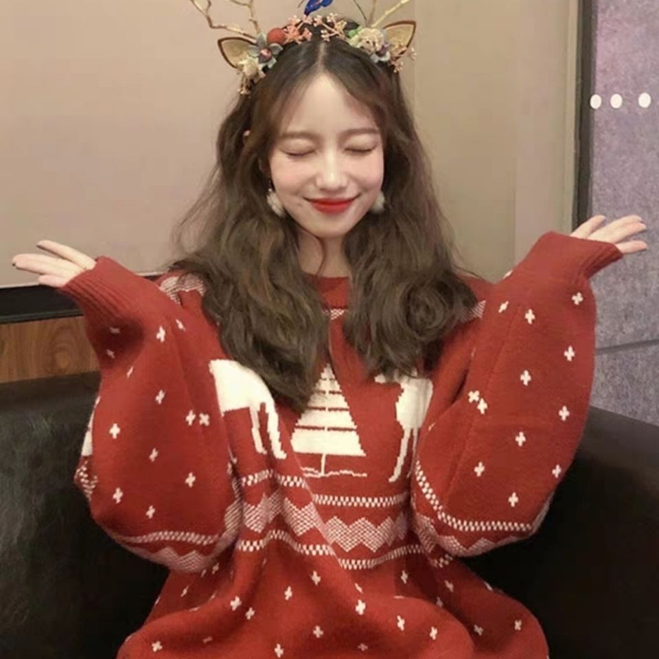 Áo Len Nữ Dài Tay Cổ Tròn Thời Trang Hàn Quốc