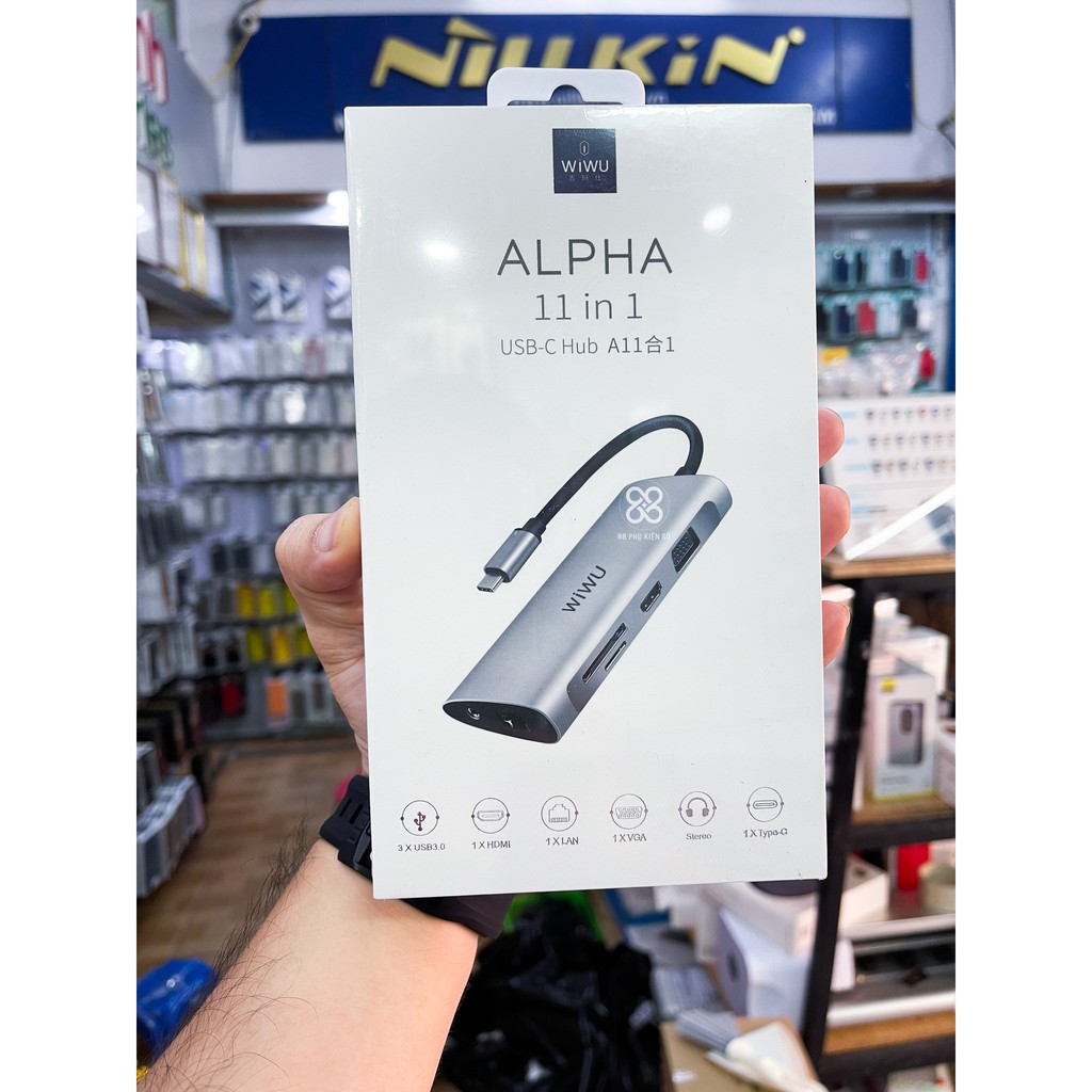 Hub chuyển đổi đa năng Wiwu Alpha 11in1 chính hãng | BigBuy360 - bigbuy360.vn