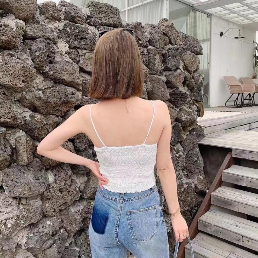 [Giá sỉ] Áo Bra Nữ Hai Dây Ren Họa Tiết Chữ X  Lưng Chun Mềm Sang Chảnh Cao Cấp 998