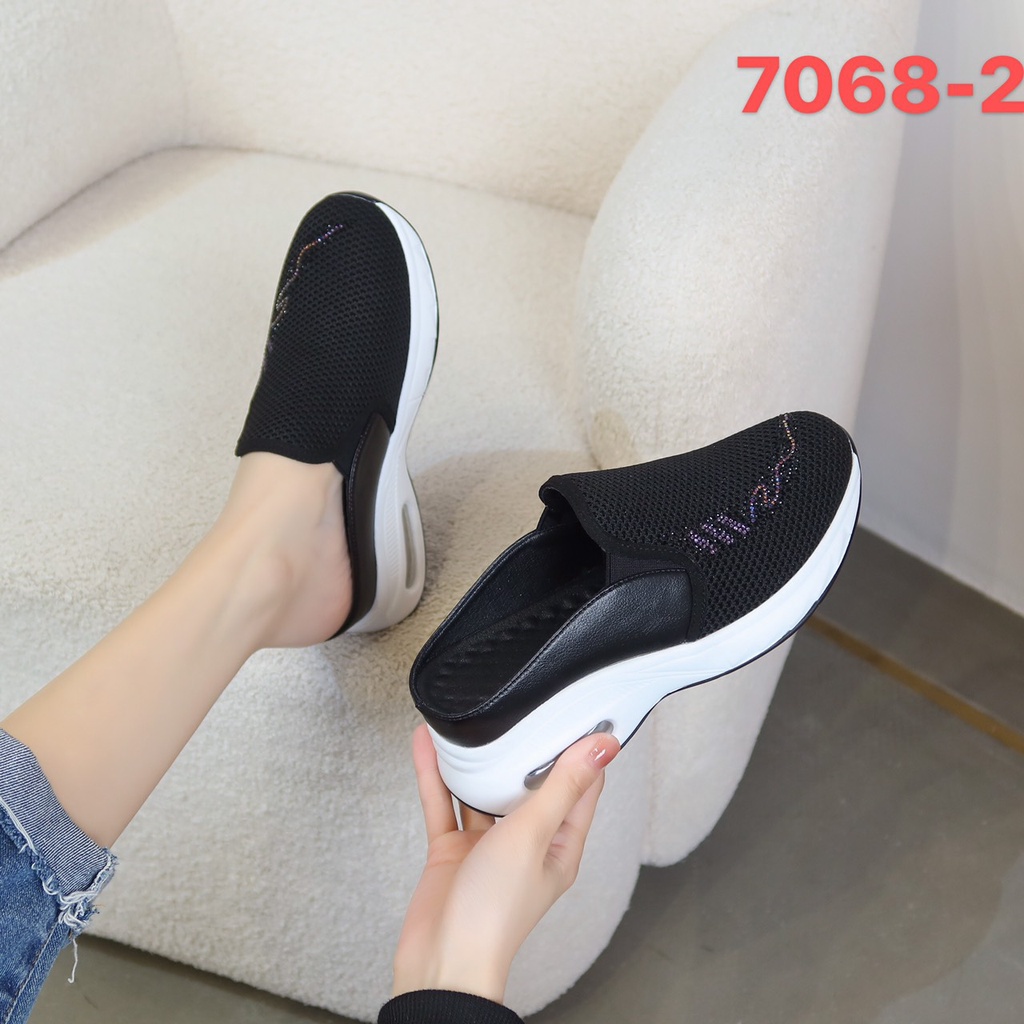 Sục thể thao nữ QC ❤️FREESHIP❤️ Giày sapo cao cấp xỏ chân đế hơi 5cm siêu nhẹ (7068-2, 2003-9)
